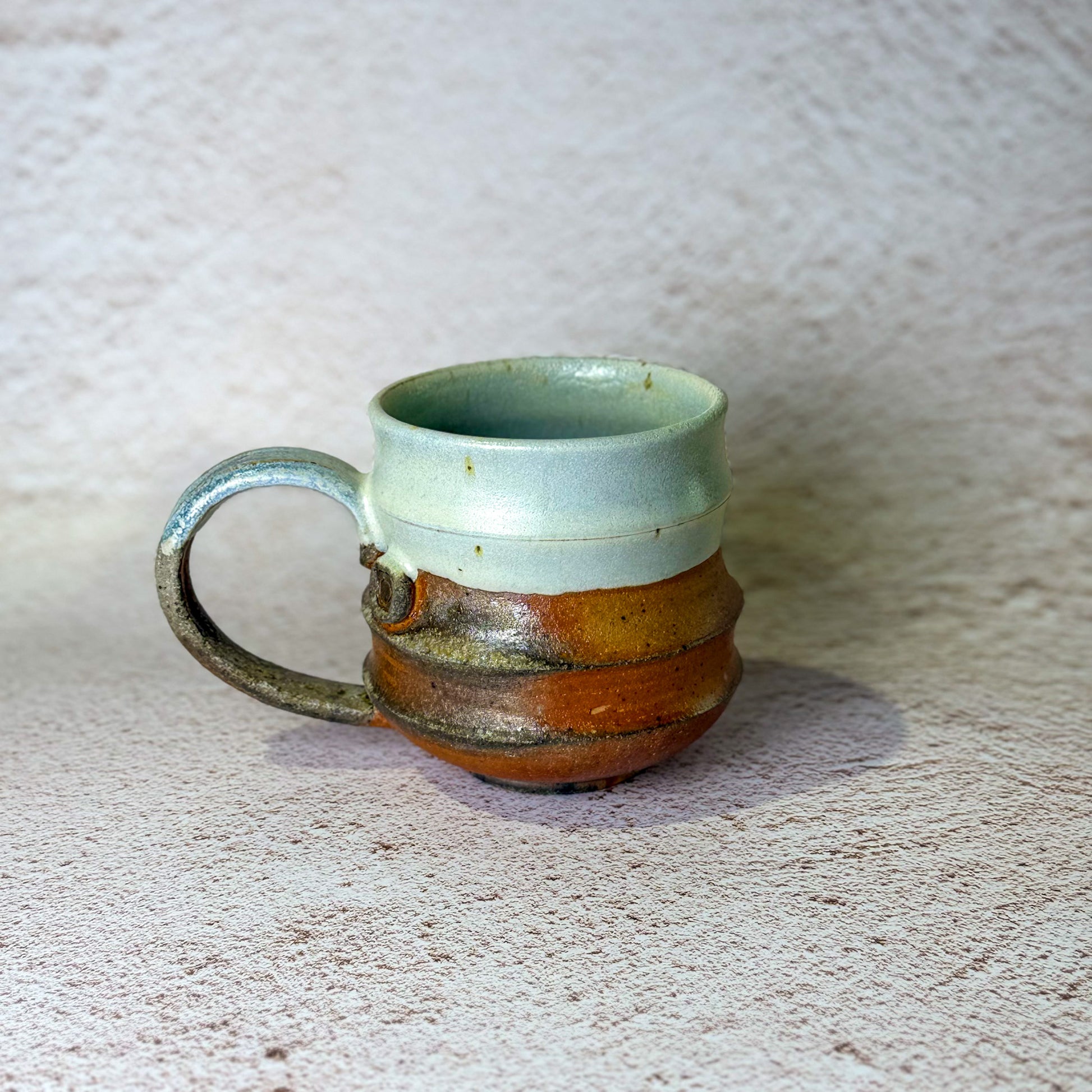 Wood / Soda Fired Mug - Frost Blue Glaze