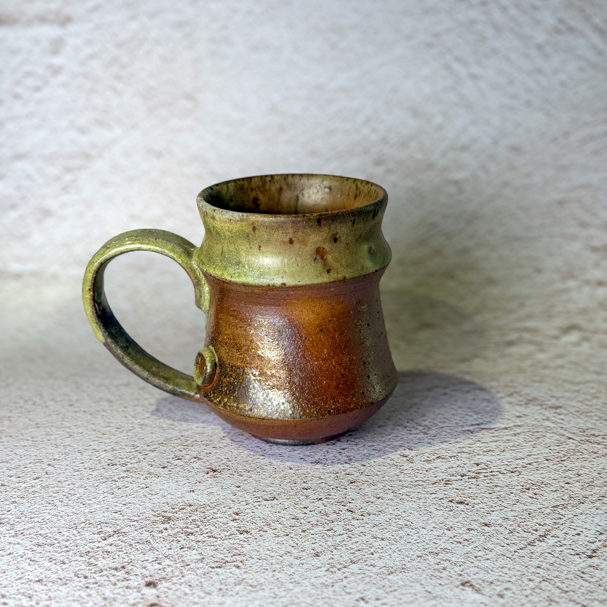 Wood / Soda Fired Mug - Sandy Beige Glaze