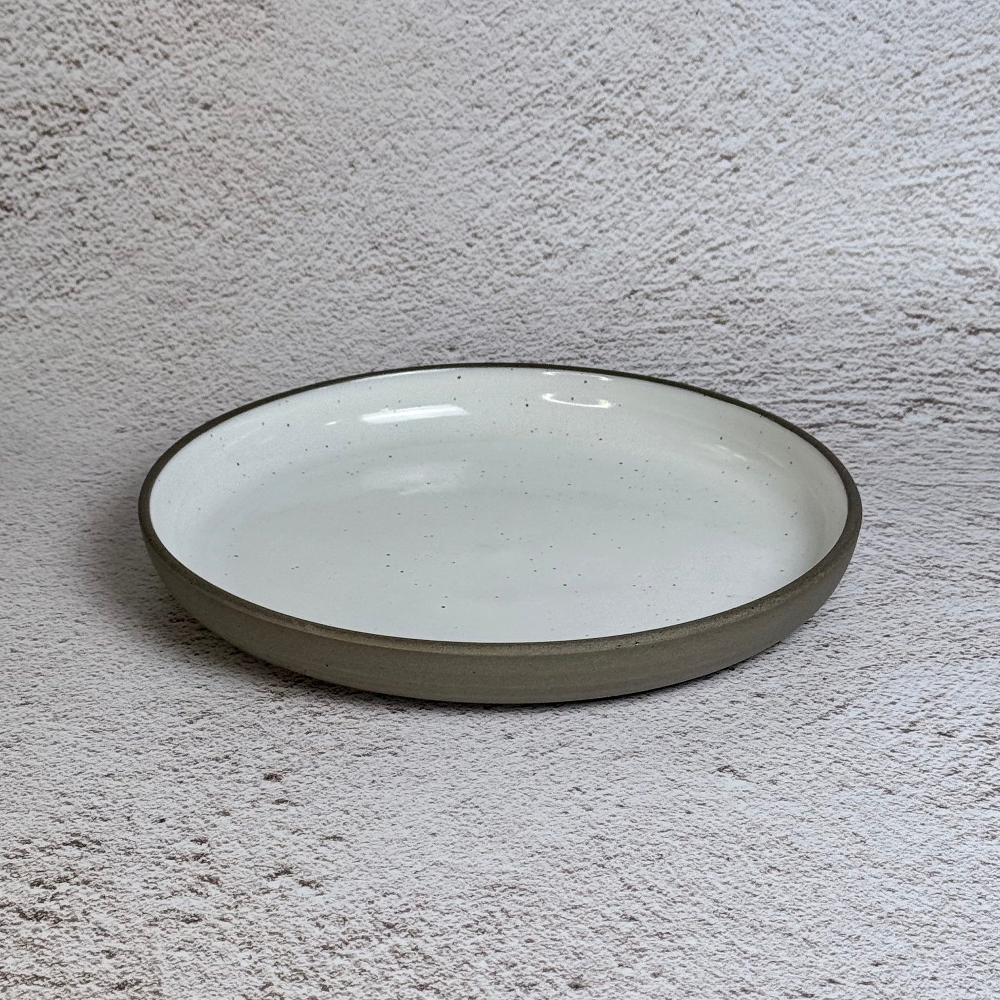 Side Plate - Grey Speckled Stoneware / White Gloss