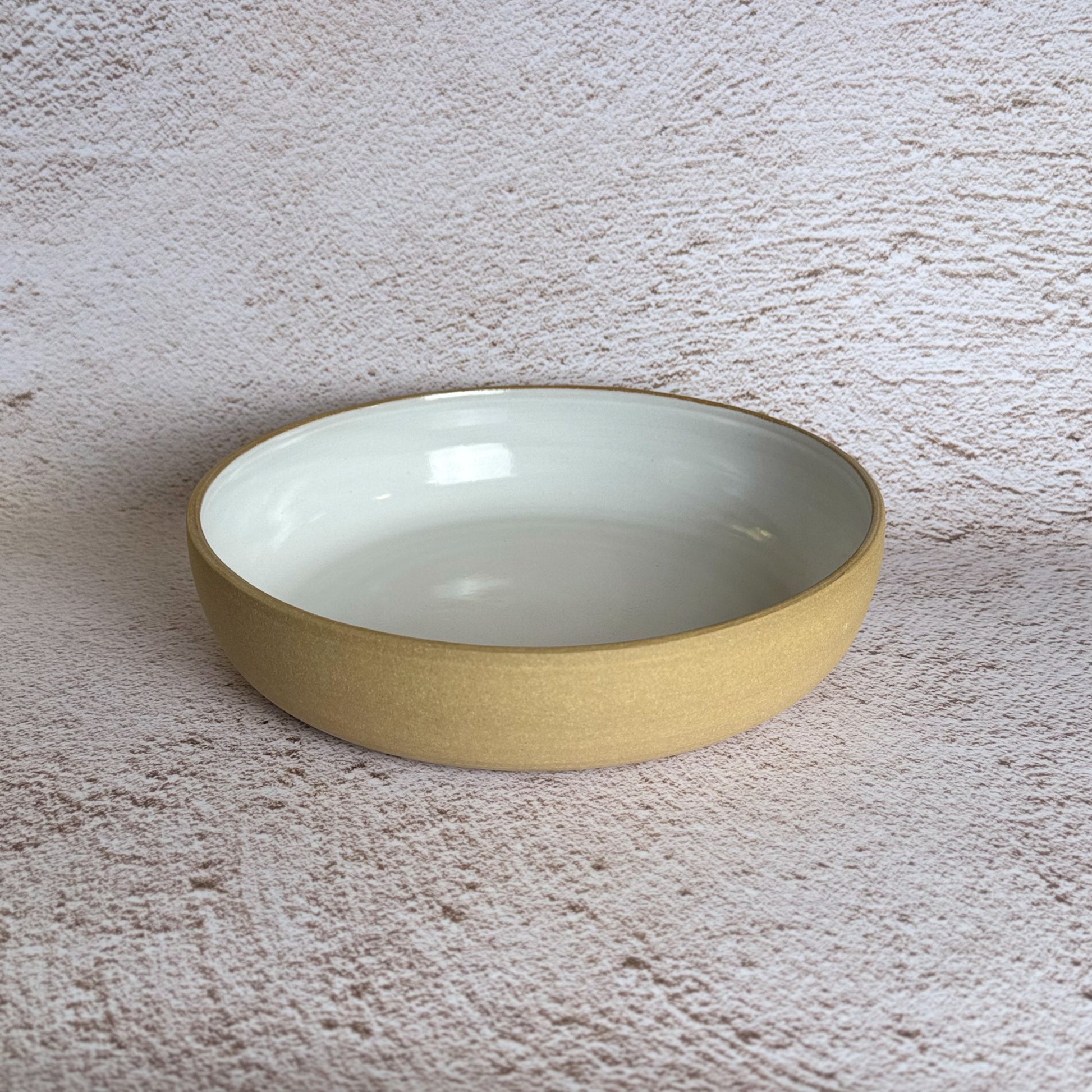 Pasta Bowl - Warm Brown Stoneware / White Gloss